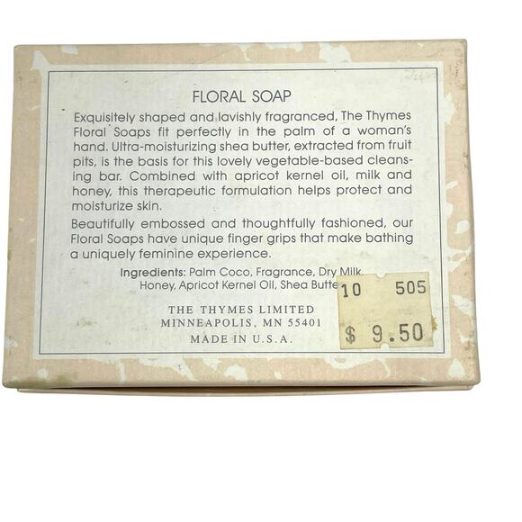 The Thymes Limited Vintage Amaryllis Scented Bar Soap Discontinued VHTF RARE NIB - Picture 6 of 11